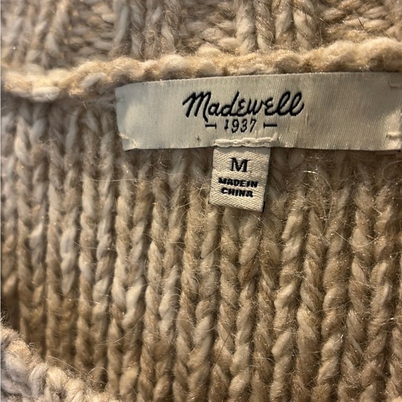 Madewell size M sweater Firelight Marled Pullover Marled Flax  EUC - Picture 6 of 7